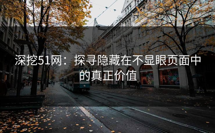 深挖51网:探寻隐藏在不显眼页面中的真正价值